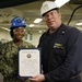 USS Gerald R. Ford (CVN 78) supply department's awards at quarters.