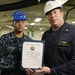 USS Gerald R. Ford (CVN 78) supply department's awards at quarters.