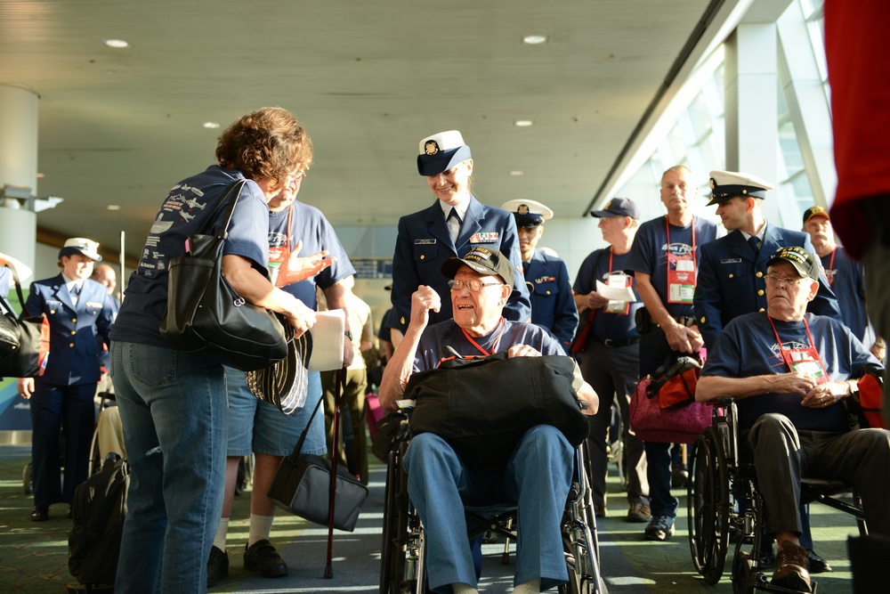 Coast Guard honors military war veterans at PDX