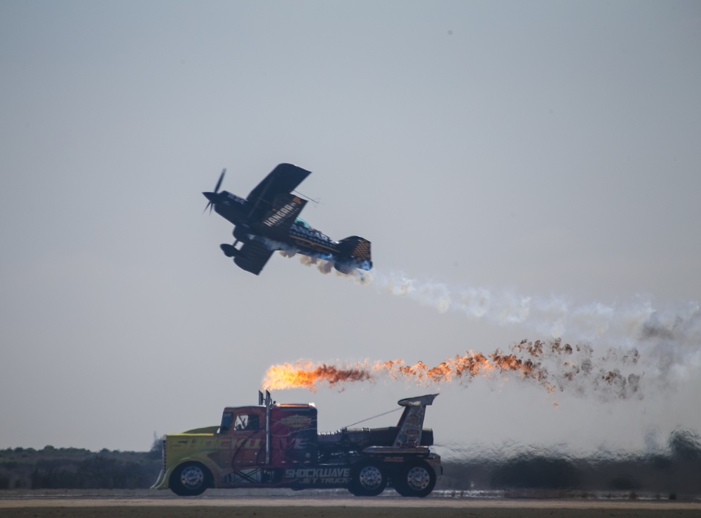 Jon Melby Biplane and Shockwave At 2018 MCAS Miramar Air Show