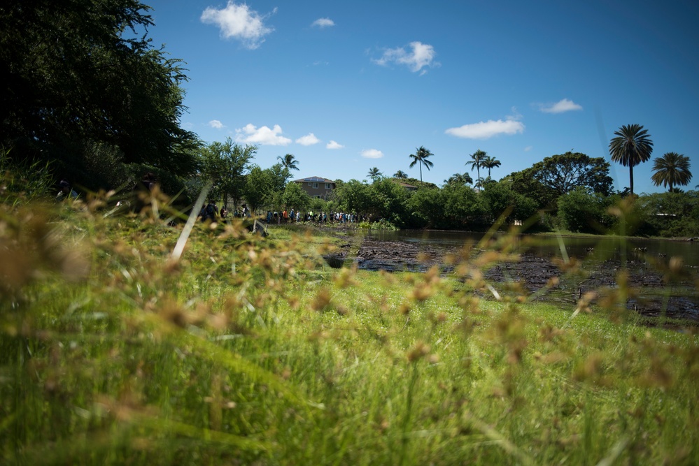 NAVFAC Hawaii CO leads Navy team, partners with local community to improve ancient Hawaiian fishpond