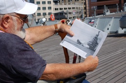 USS Randolph (CV-15) veteran visits Naval Museum