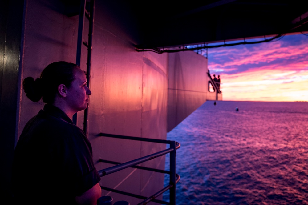GHWB Returns to Home Port