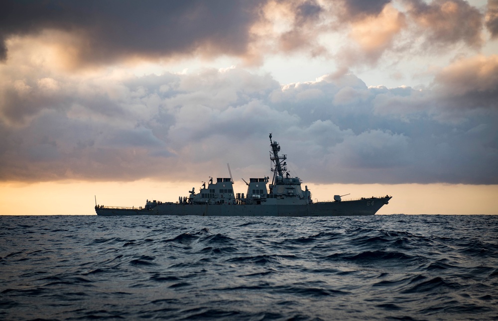 USS Carney conducts exercise with Spain