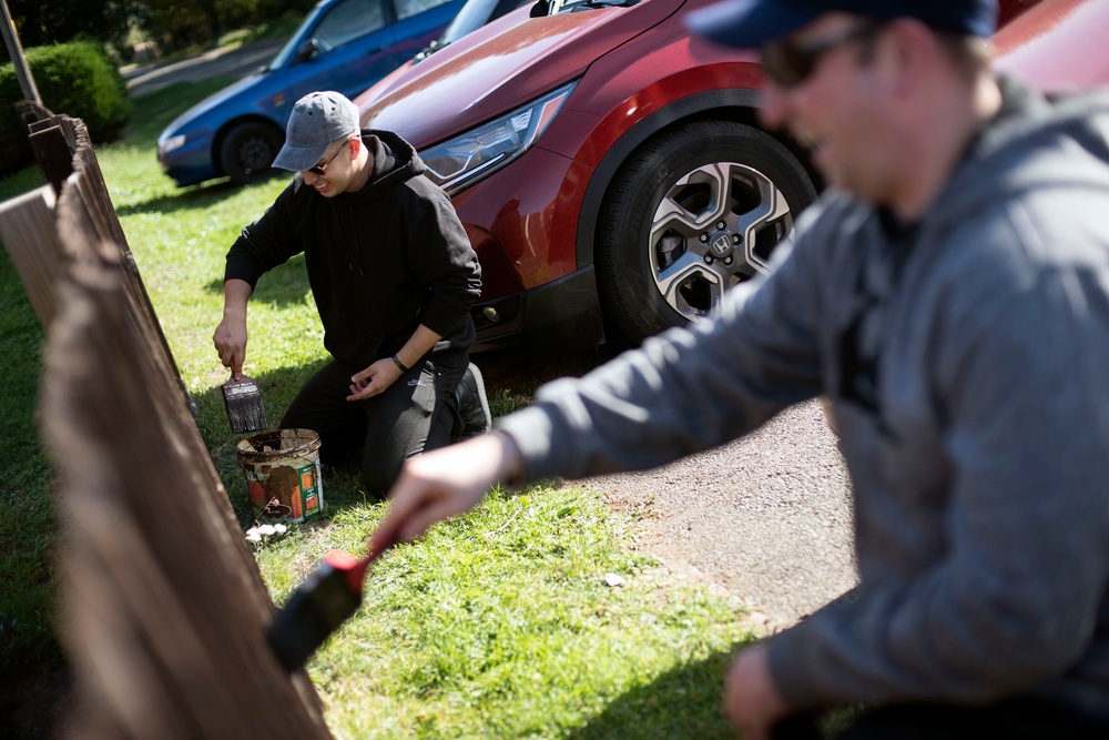 Team Mildenhall, Liberty Wing help clean church grounds