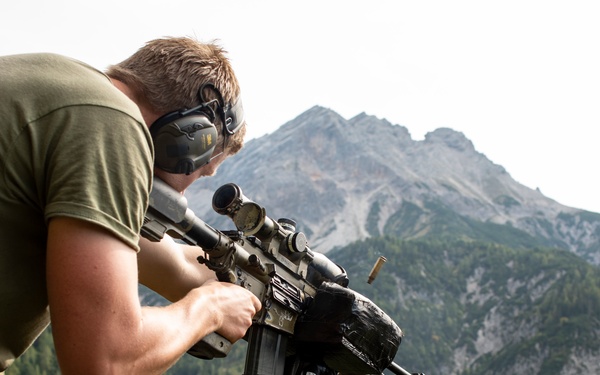 NATO Snipers Practice High-Angle Shooting in Austria