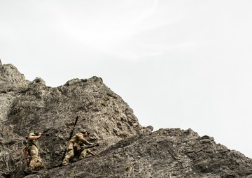 NATO Snipers Practice High-Angle Shooting in Austria