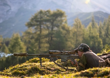 NATO Snipers Practice High-Angle Shooting in Austria