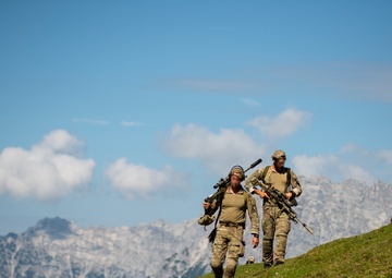 NATO Snipers Practice High-Angle Shooting in Austria