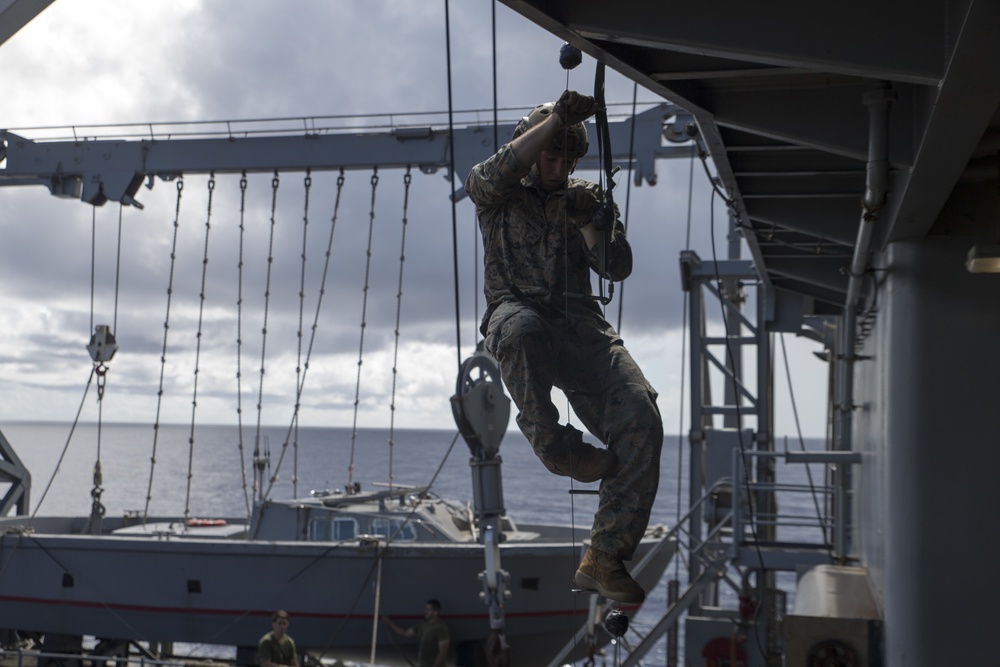 MRF Marines train for VBSS aboard the USS Ashland