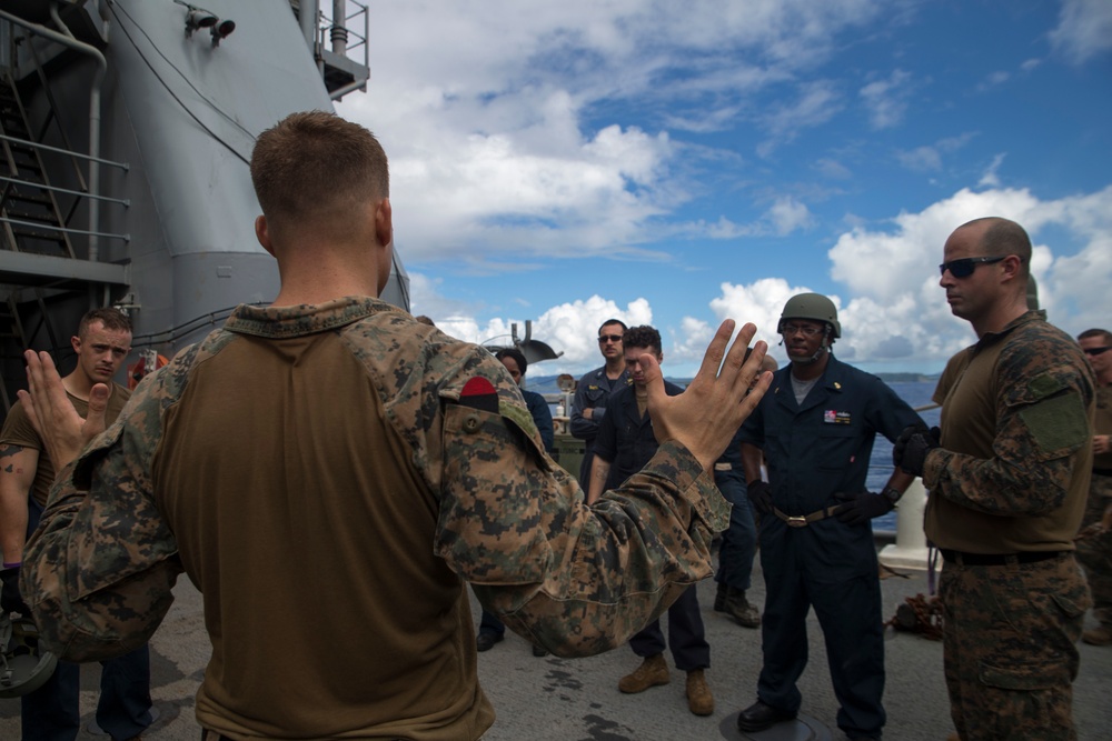 MRF Marines train for VBSS aboard the USS Ashland