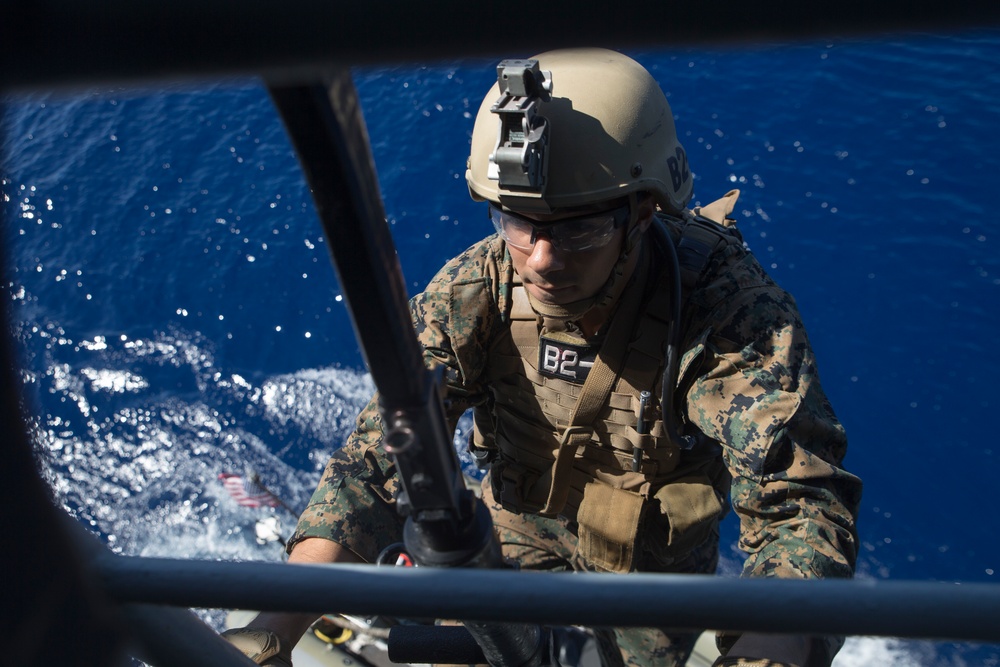 MRF Marines train for VBSS aboard the USS Ashland