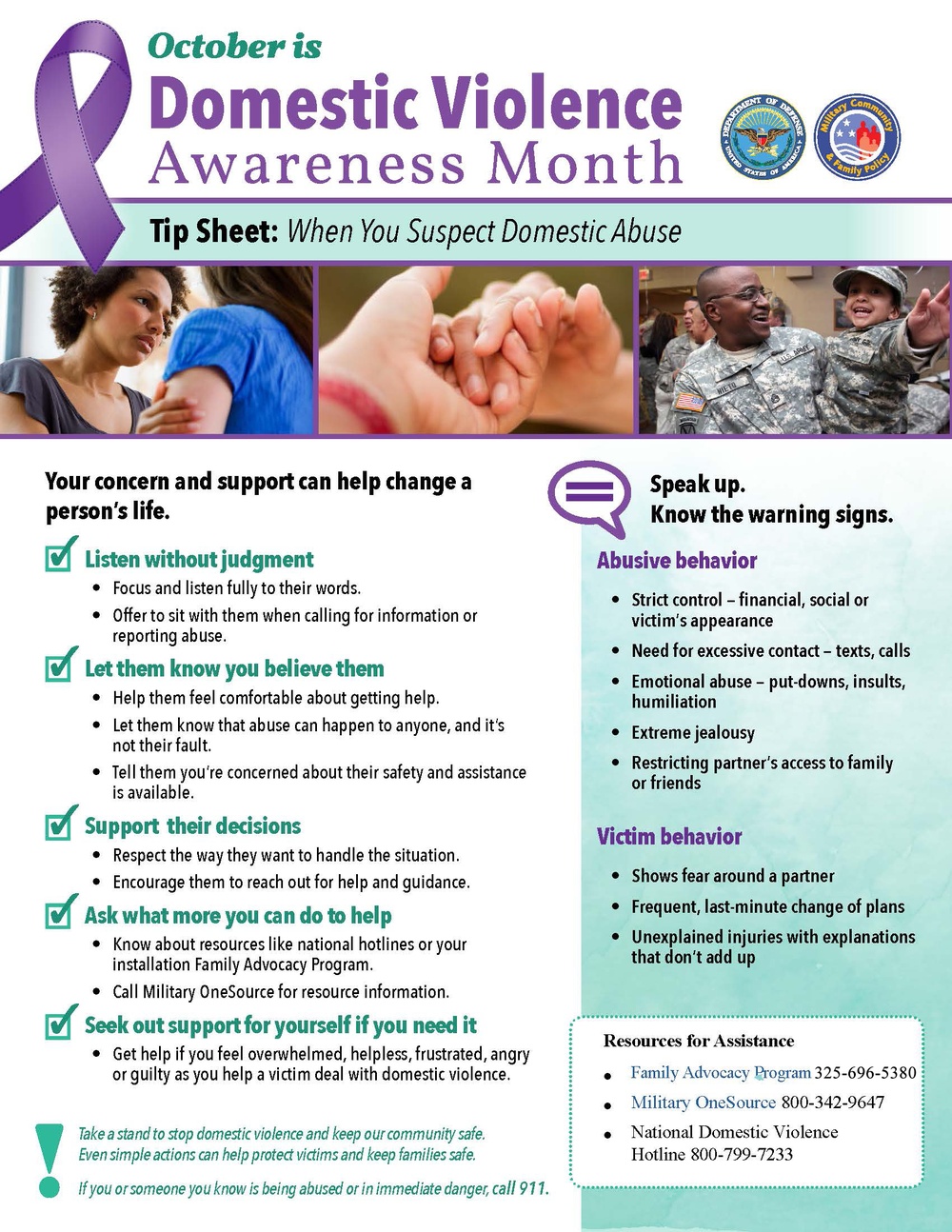 DVIDS Images October domestic violence awareness month [Image 1 of 2]