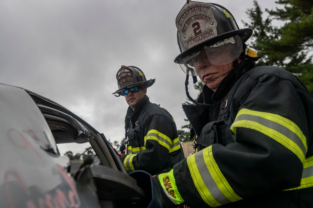 New Jersey Firefighters train with extrication tools