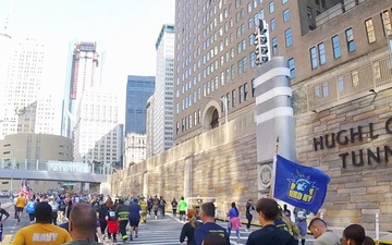 Sailors Run in NYC Tunnel to Towers to Pay Homage to First Responders