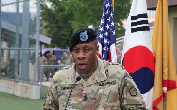 CSM Maurice Chaplin formally steps away as 19th ESC Senior Enlisted Advisor