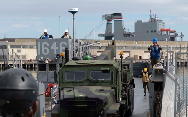 BMU 1 and ACU 1 conduct well deck operations aboard Bonhomme Richard