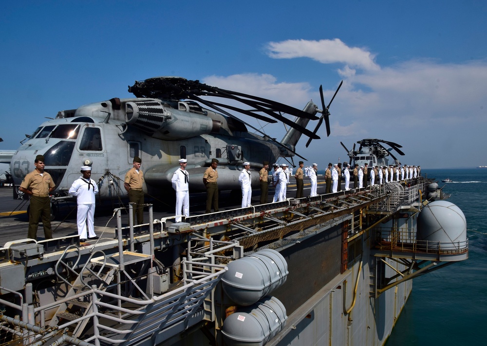 USS Wasp Arrives at Singapore