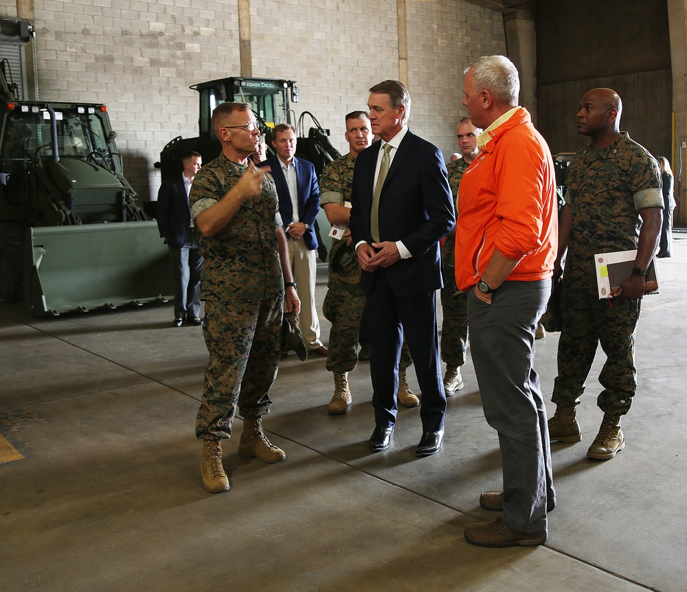 Senator David Perdue tours Marine Corps Logistics Command