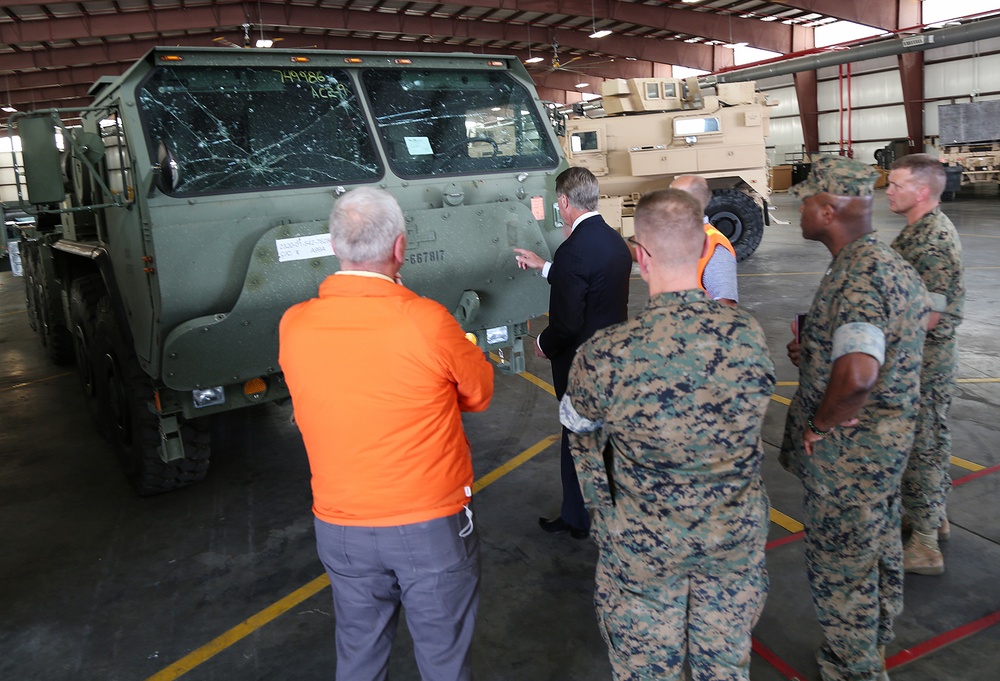 Senator David Perdue tours Marine Corps Logistics Command