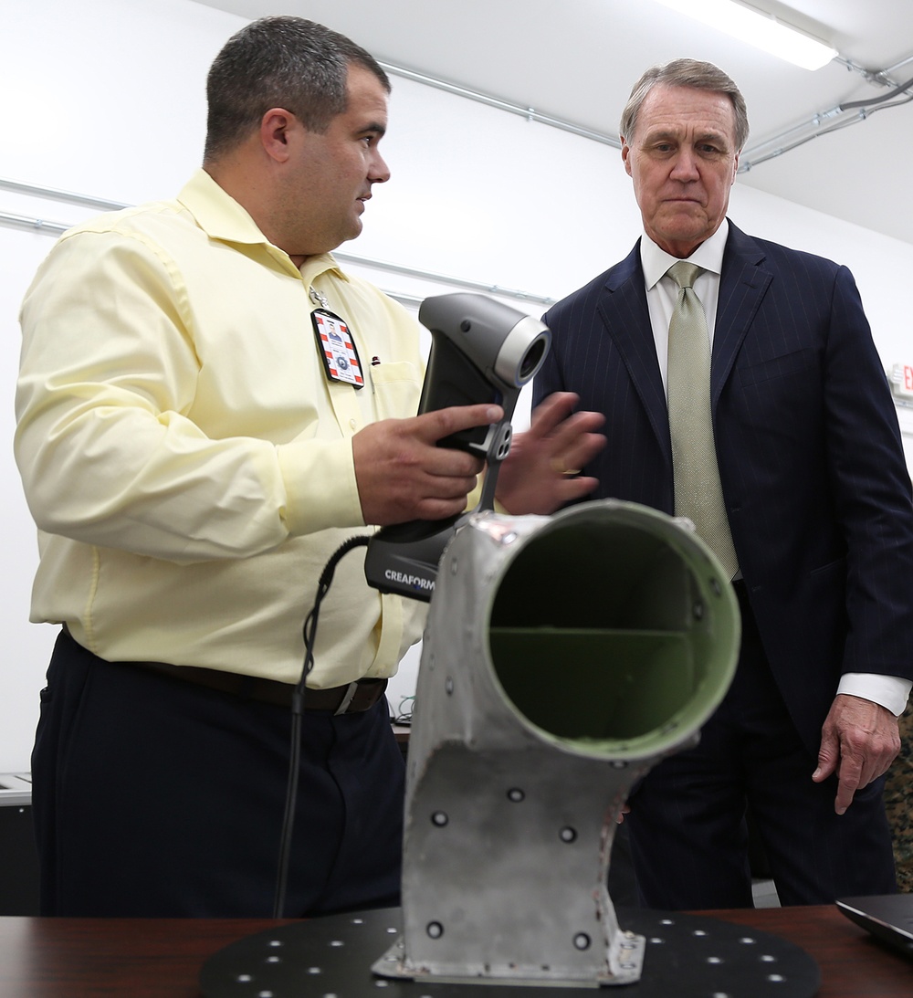 Senator David Perdue tours Marine Corps Logistics Command