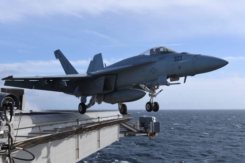 Carrier strike group operations in the Atlantic Ocean.