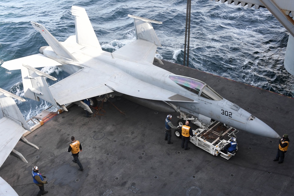 Carrier strike group operations in the Atlantic Ocean.