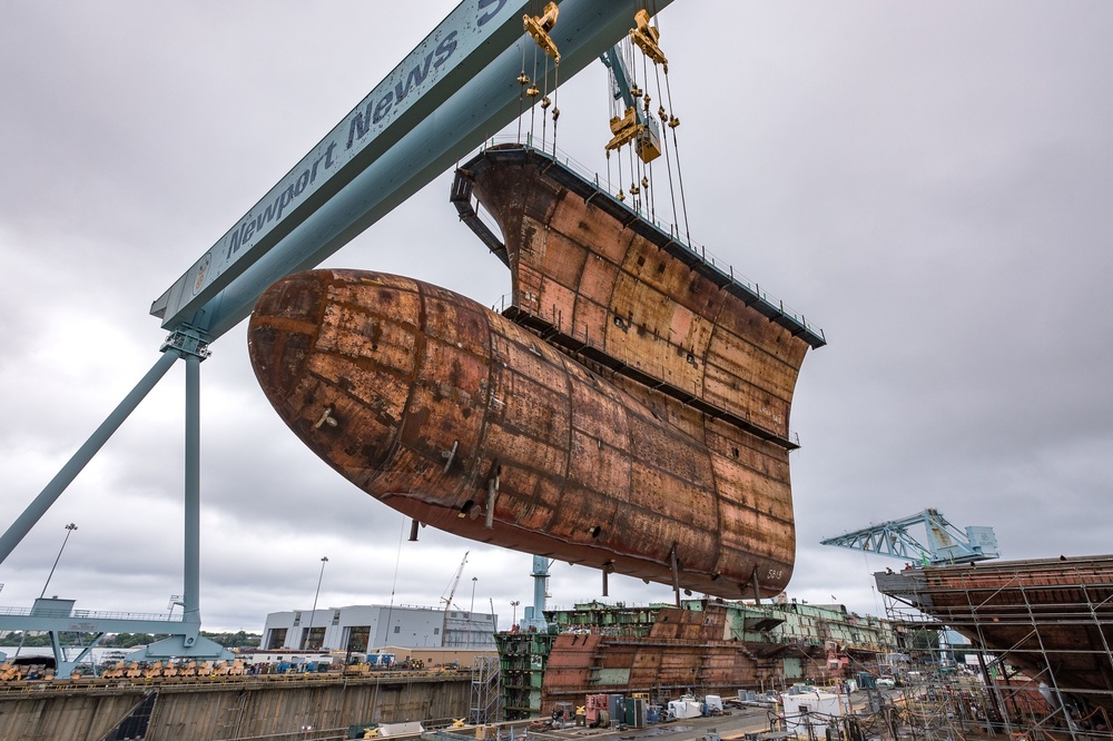 John F. Kennedy CVN 78 lower bow lift