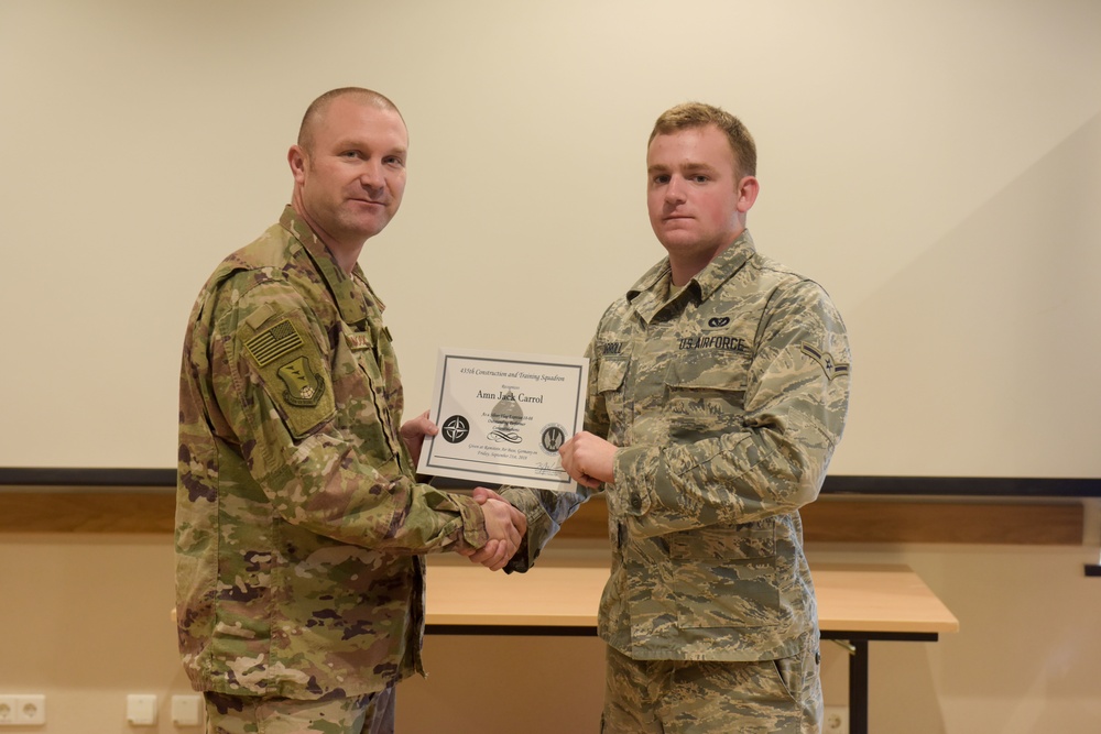 Airmen awarded Outstanding Performer at Silver Flag in Ramstein Air Base, Germany