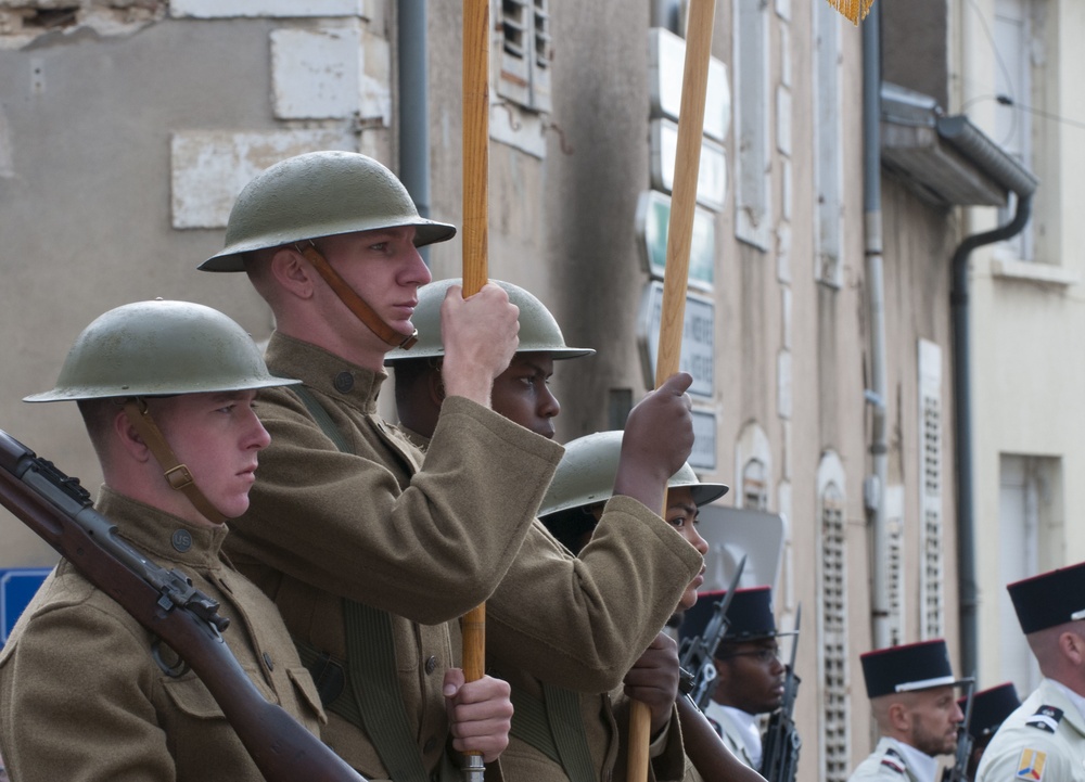 1ID Color Guard serve in WWI Centennial Commemorations