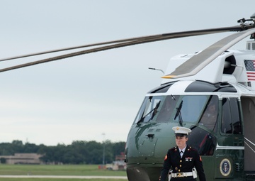 President Trump arrives at JBA from NYC