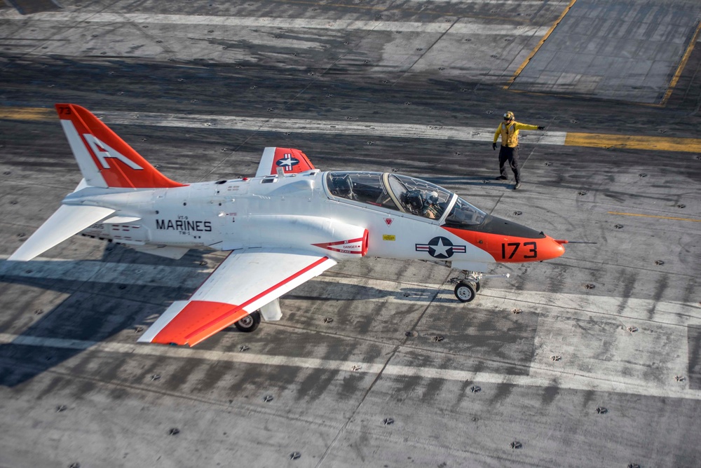 T-45 Carrier Qualifications on GHWB