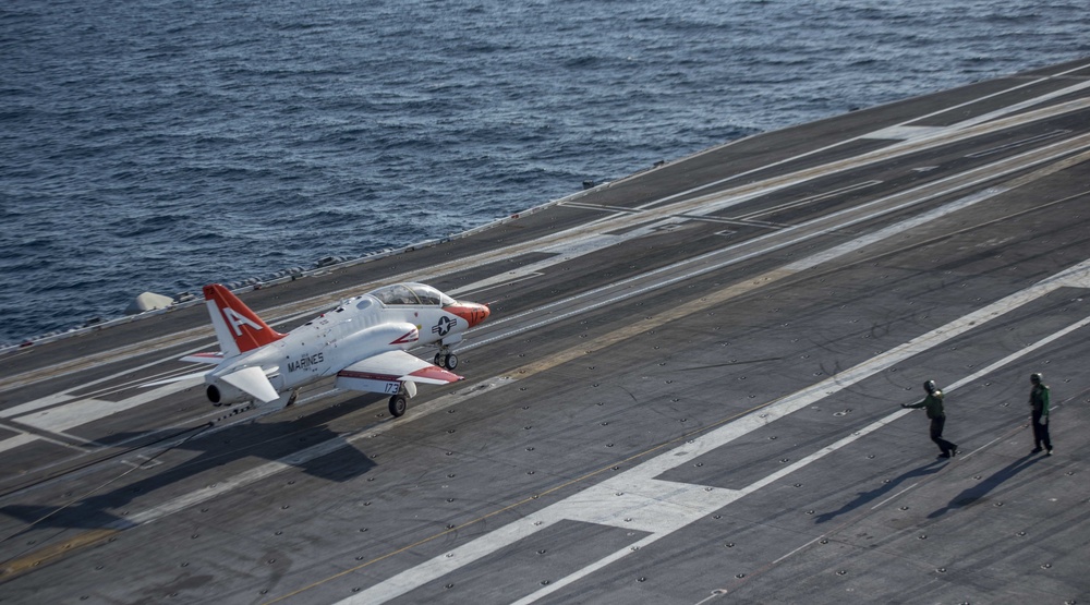 T-45 Carrier Qualifications on GHWB