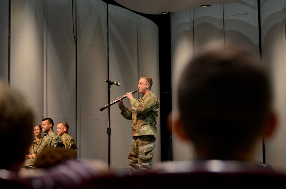 82nd Division Band performs at Pinehurst High School