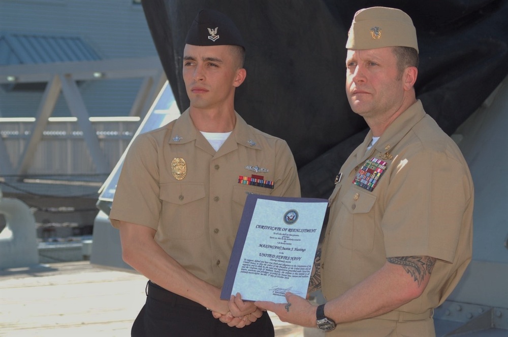 Naval Museum hosts a re-enlistment