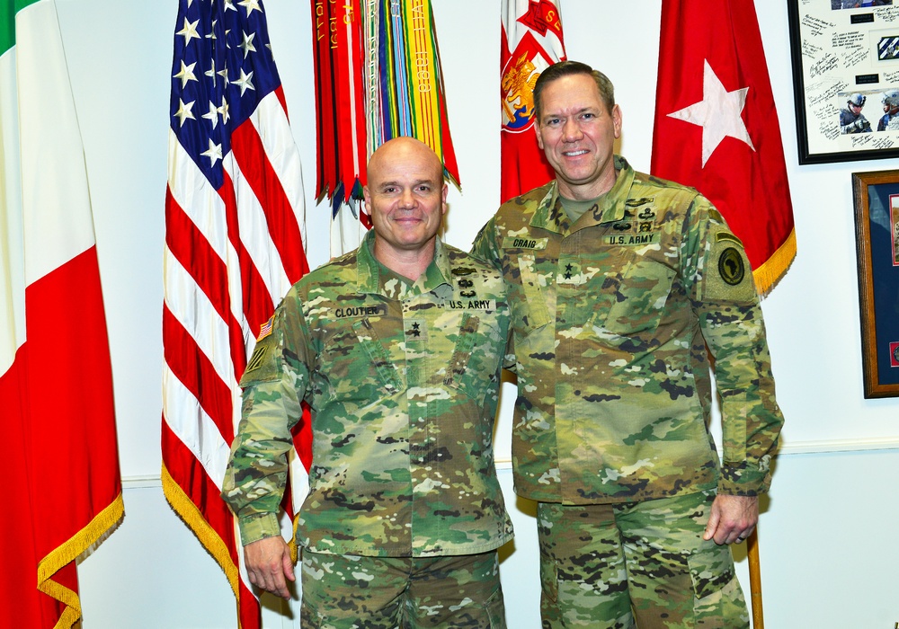 MG James D. Craig visited Caserma Ederle, Vicenza, Italy