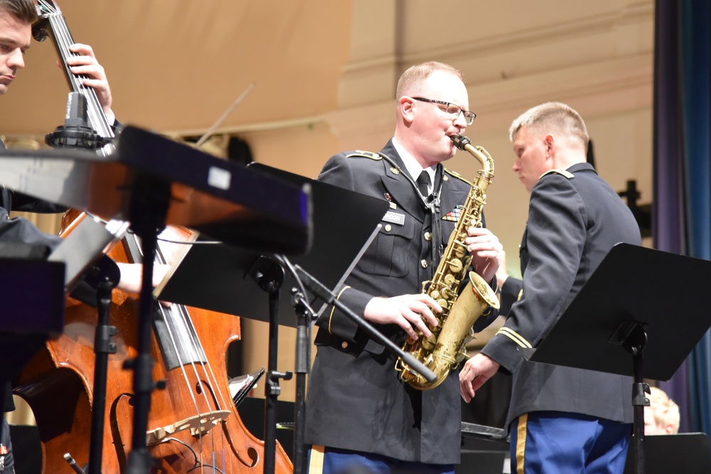 SGT Chris Condon plays saxophone