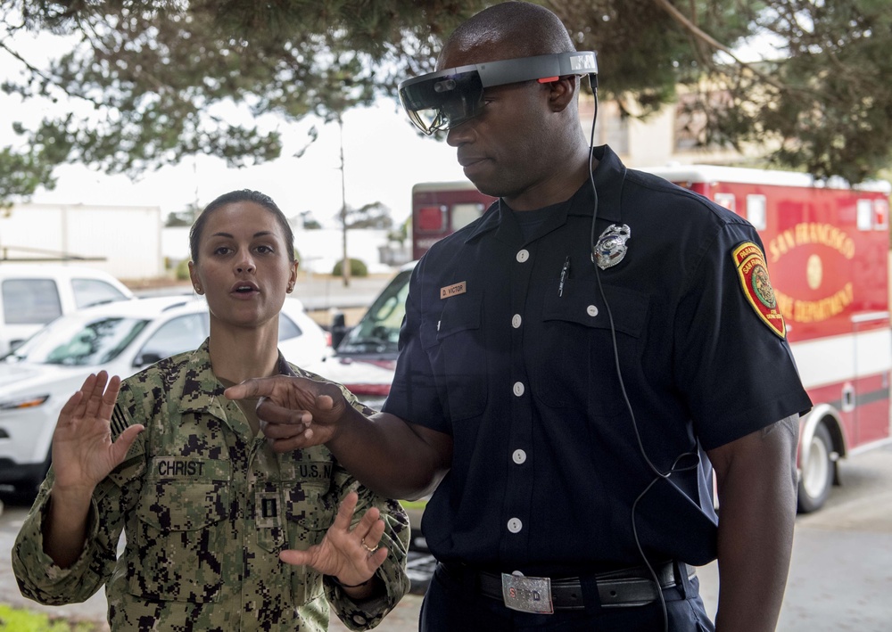 Civilian, Military medical professionals conduct tele-medicine training exercise at San Francisco Fleet Week