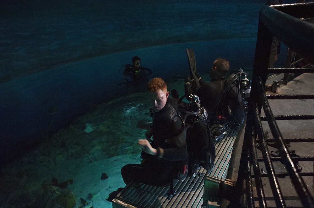 Navy Divers Dive in Baltimore’s National Aquarium