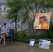 Student pilot showcases paintings in Columbus’s Art Walk
