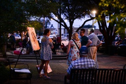 Student pilot showcases paintings in Columbus’s Art Walk