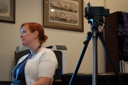 Museum Director's Office is the set for oral history filming