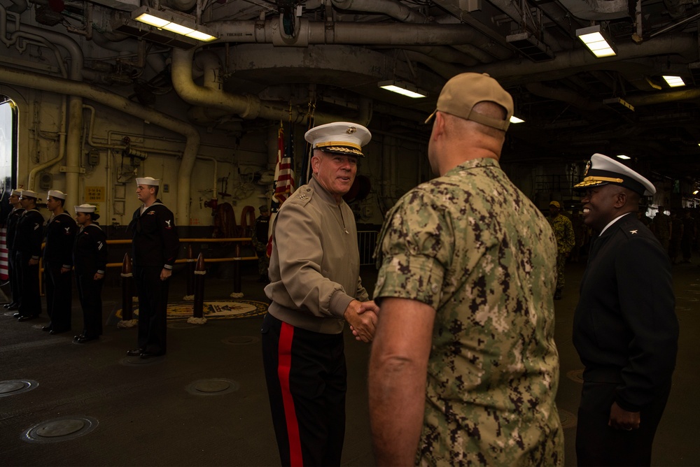 Lt. Gen. Joseph Osterman visits Bonhomme Richard