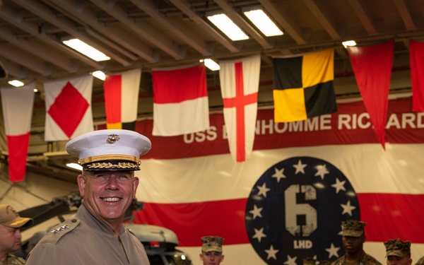 Lt. Gen. Joseph Osterman visits Bonhomme Richard
