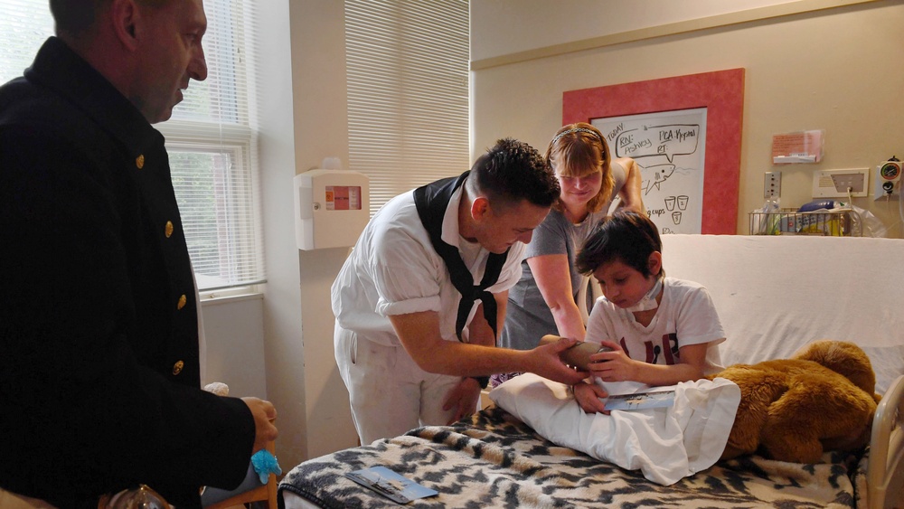 USS Constitution Sailors Visit Pediatric Hospital