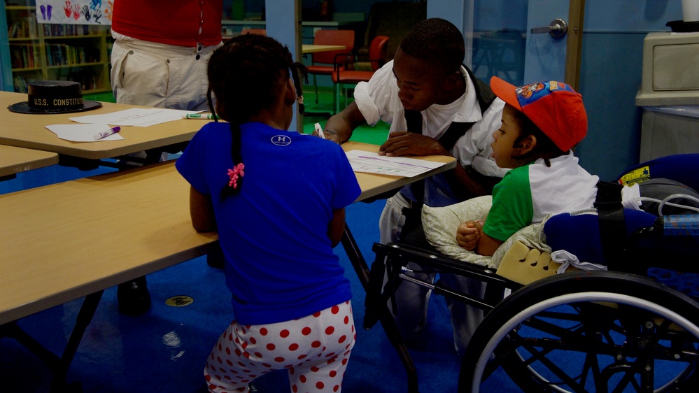 USS Constitution Sailors Visit Pediatric Hospital