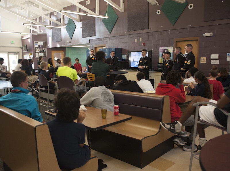 USS Maryland Submariners Visit Fort Meade Teen Center