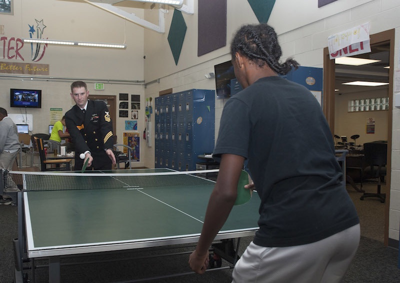 USS Maryland Submariners Visit Fort Meade Teen Center