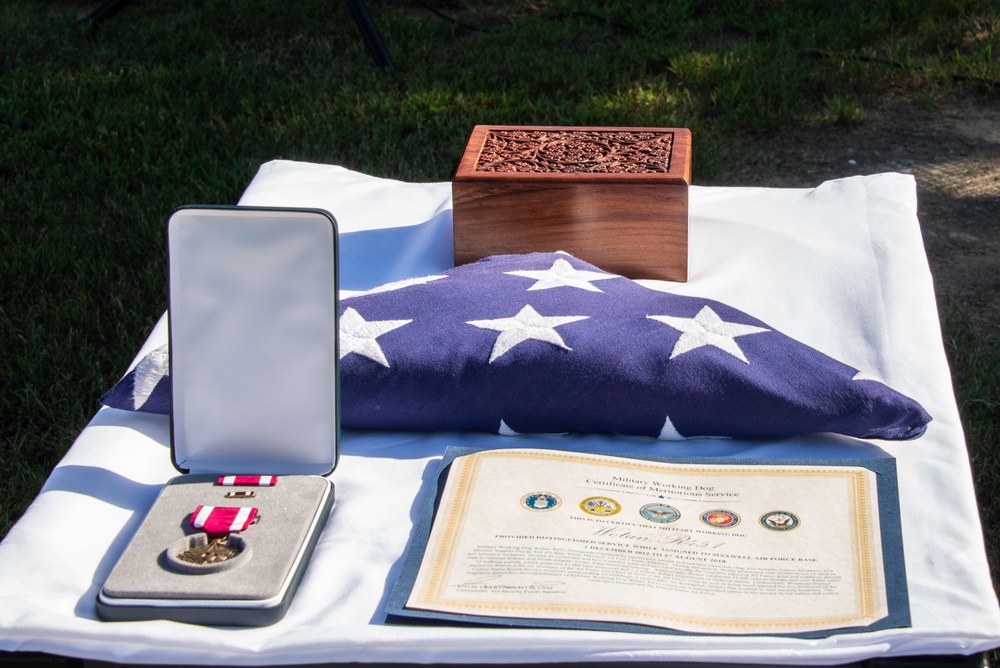 Military working dog remembered after nearly a decade of service