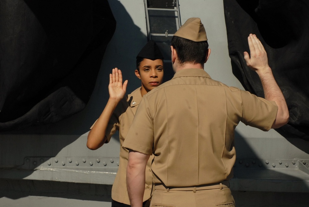A brief re-enlistment aboard a battleship